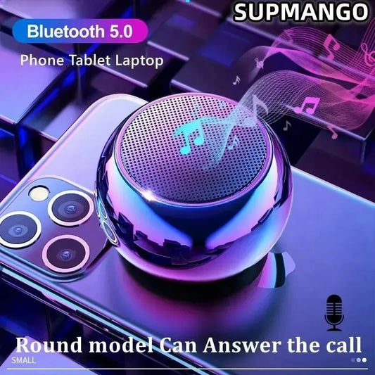 Portable Bluetooth Speaker - Wireless Mini Metal Compact Audio Device with Surround Sound Subwoofer - ZOOMNSTORE