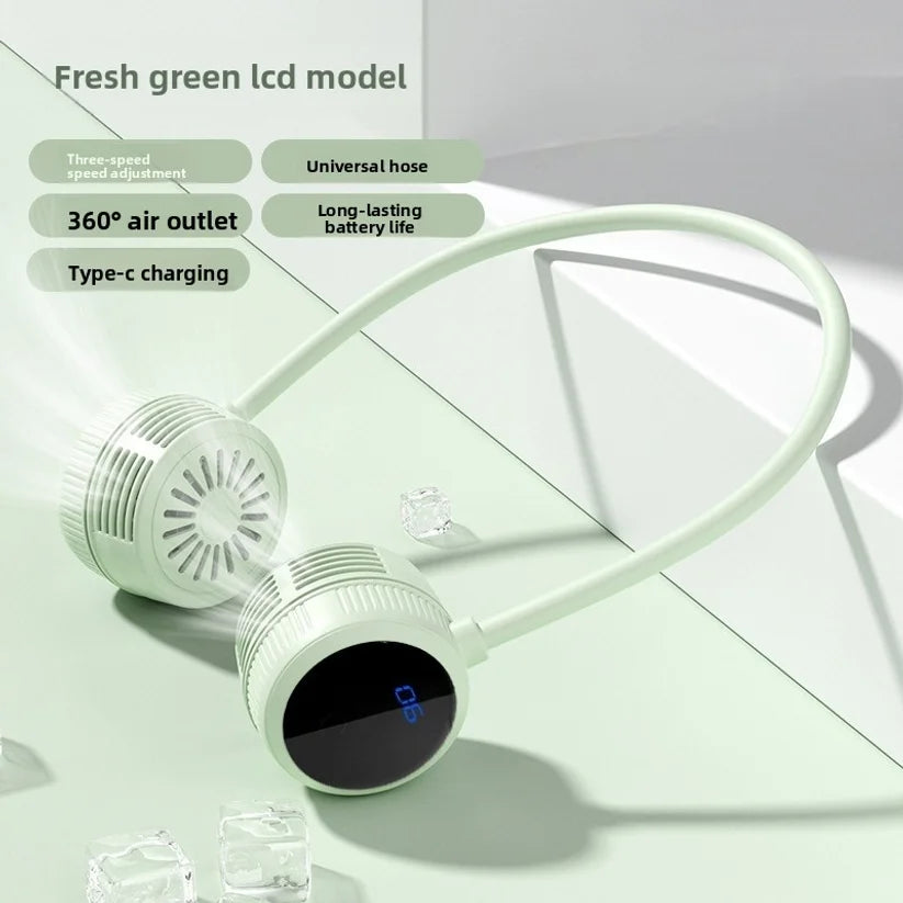 New Hanging Neck Fan Portable Cooling Fan Air Cooler Usb Leafless Bladeless Neckband Mini Rechargeable Electric Fans