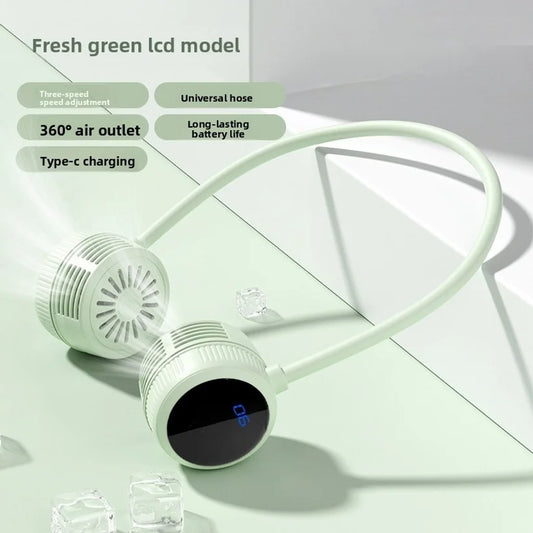 New Hanging Neck Fan Portable Cooling Fan Air Cooler Usb Leafless Bladeless Neckband Mini Rechargeable Electric Fans