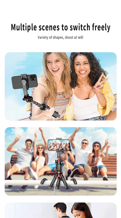 Wireless Bluetooth Selfie Stick for Smartphone Gopro Tripod for DSLR Camera with Octopus Legs for Xiaomi iPhone Huawei Samsung
