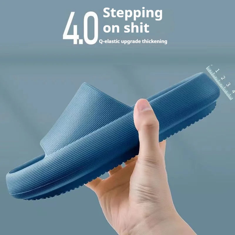Eva's Simple Men's Slippers For Man Size 45 Poop Slippers. Wearing Soft-Soled Anti-Slip Shoes In Summer. And Women's Slippers