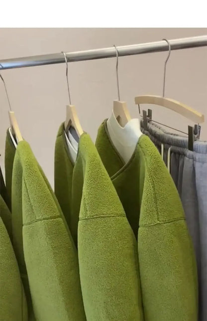 Autumn New  Women's and Chic Fleece Lamb Wool Women High-end and Street Minimalist Casual Jackets