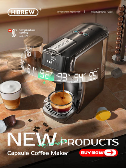 HiBREW 4-in-1 Coffee Machine - 19 Bar Espresso  Pod Maker for Hot  Cold Drinks - ZOOMNSTORE