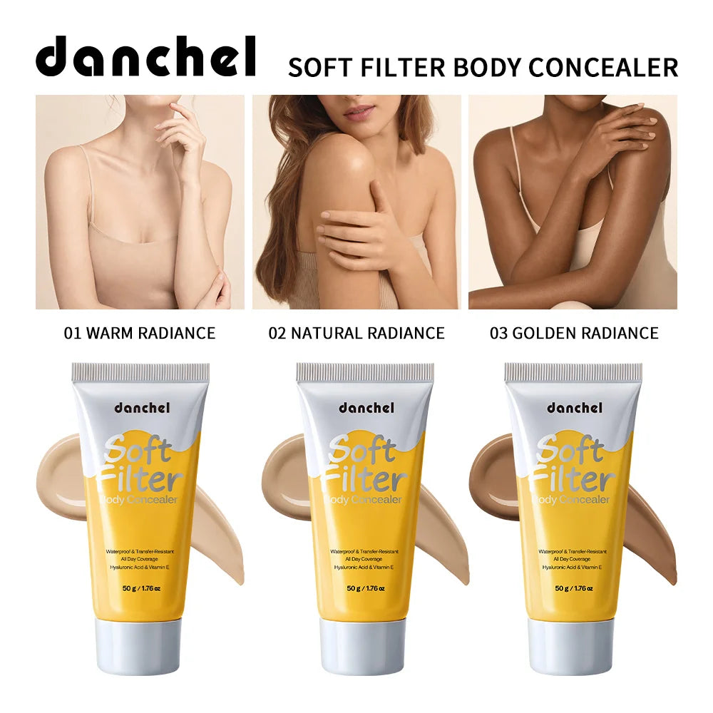 Body Concealer Waterproof Transfer Resistant Long Lasting High Coverage Natural Finish Makeup for Scars Spots Veins Tattoos