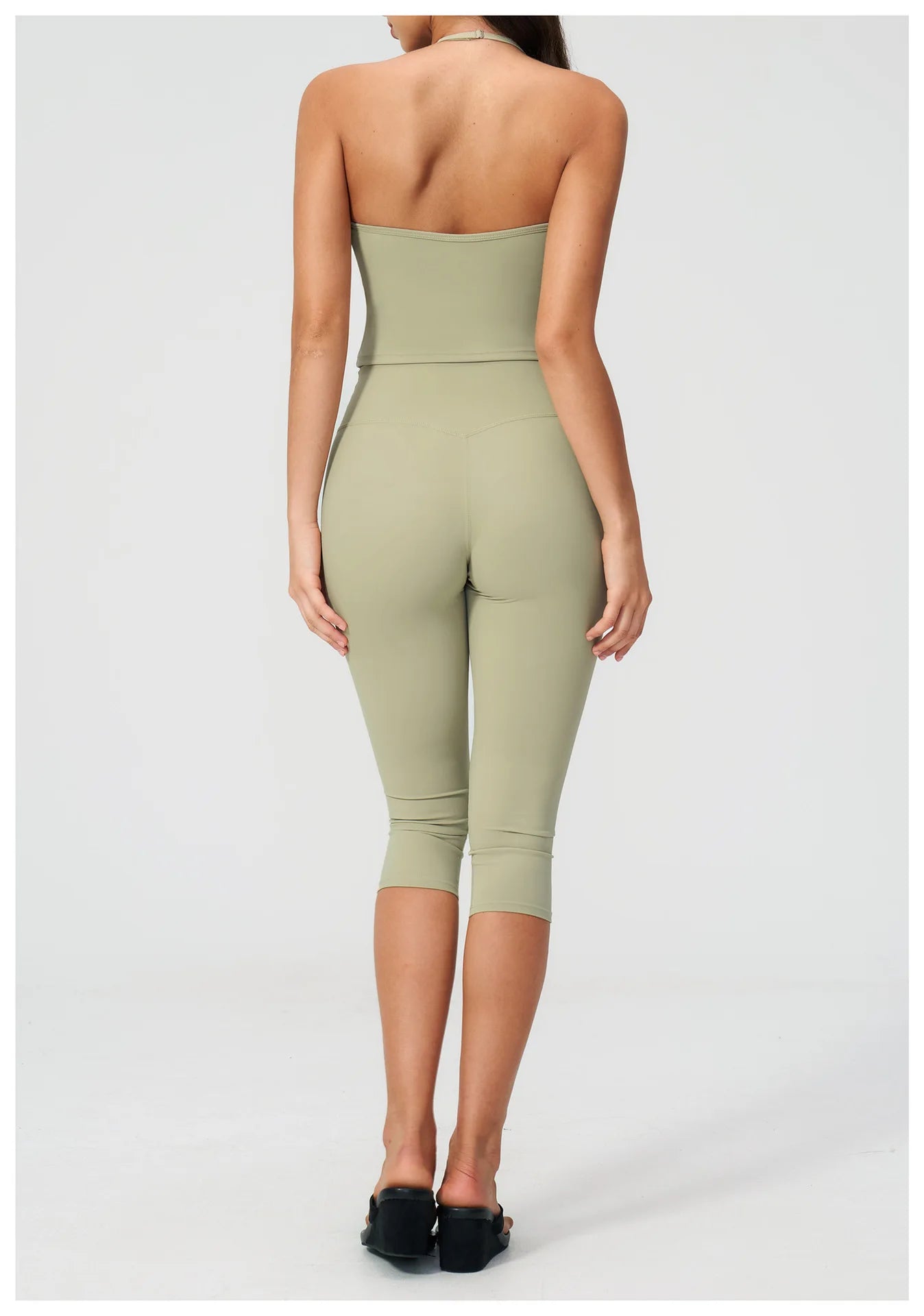 Women Tracksuit Yoga Set 2PCS Sports Set Short Sleeve Fitness Outfits Workout Clothes Running Capri Pants Gym Suit Athletic Wear