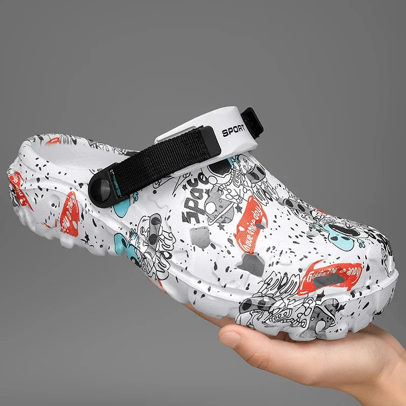 Men's Summer Clogs - Plus Size EVA Sandals | Lightweight Flat Platform Slides