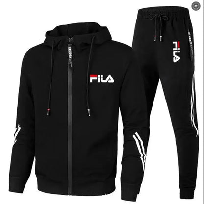 Men's 2026 Fashion Leisure Outdoor Zipper Jacket And Sports Pants Jogging Set Fitness Two-Piece Set for Spring And Autumn