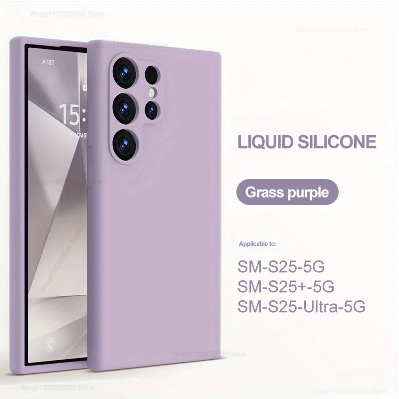 Case For Samsung S26 Ultra Liquid Silicone Case For Samsung Galaxy S26 S25 S24 Ultra Plus Soft Cover For Samsung S23 Ultra Cases