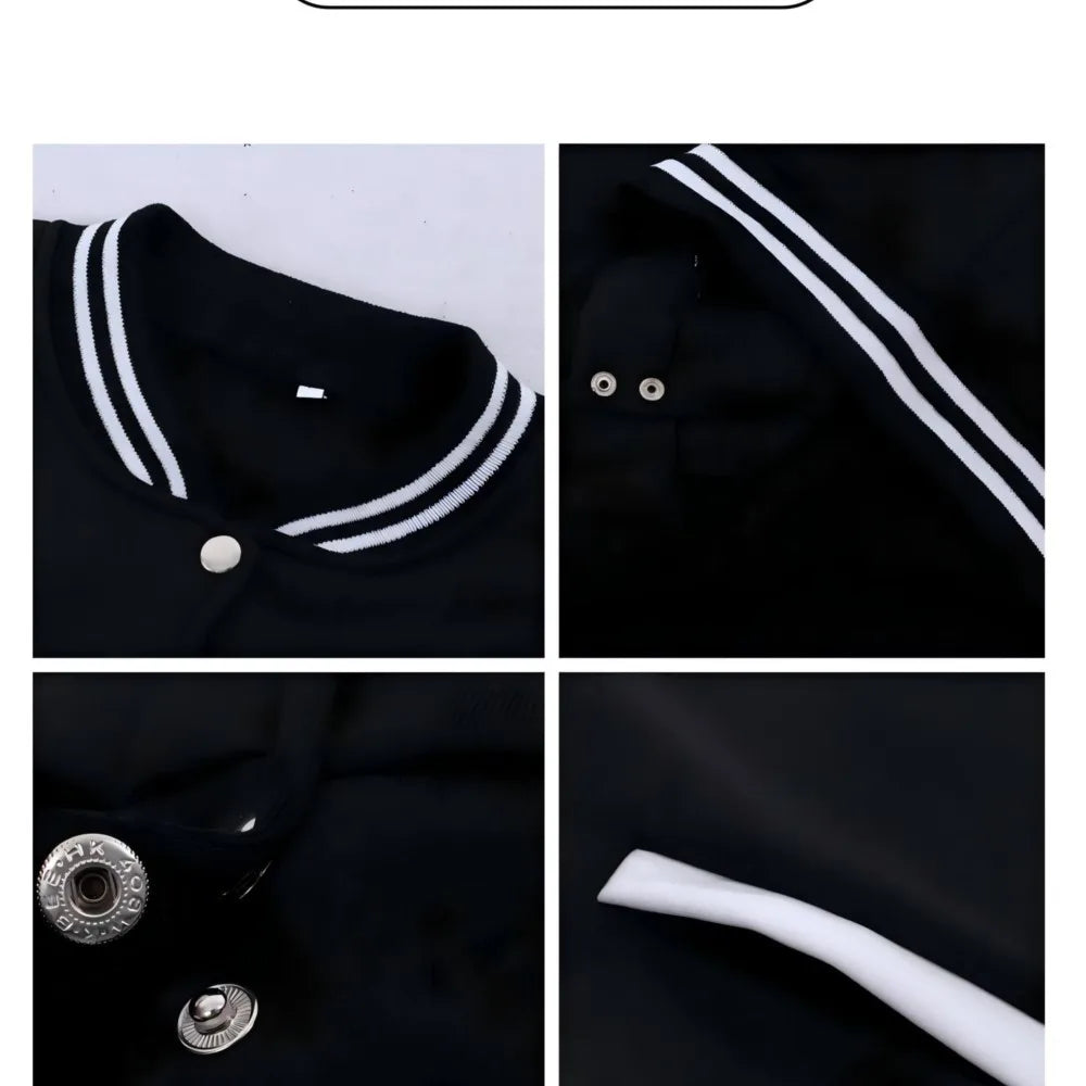 Womens Winter Jacket - Comfortable Fleece Warm Baseball Jersey Coat With Pockets