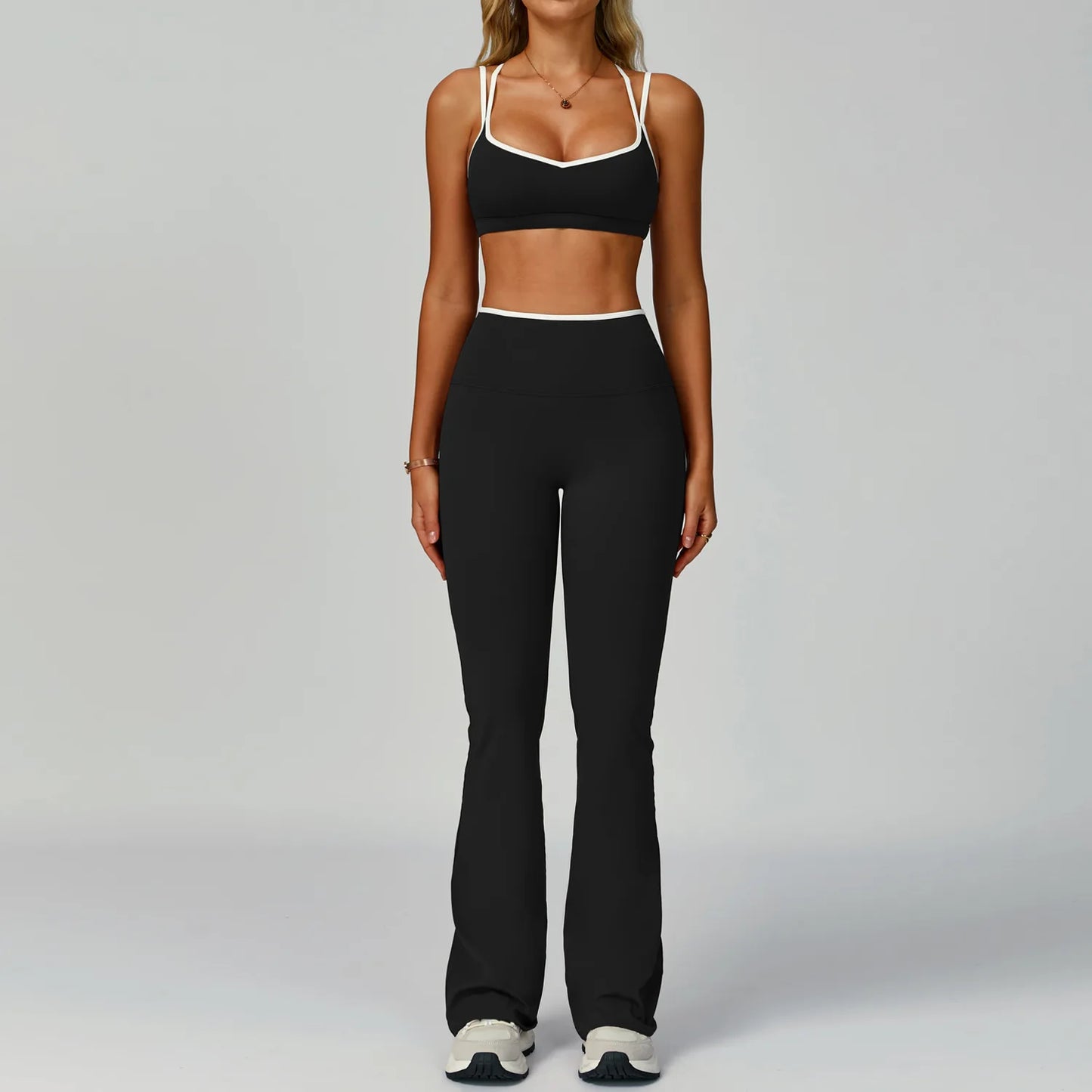 Gym Tracksuit Yoga Set 2 Pieces Workout Outfits Fitness Sportswear High Waist Leggings Sports Bra Athletic Wear Women Clothes