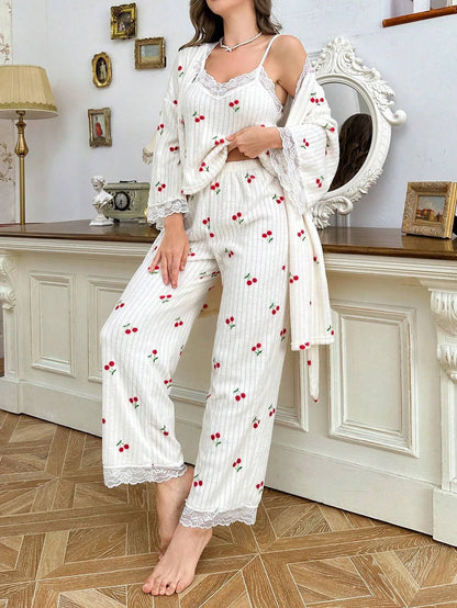 Romantic Nightwear Ladies Pajamas New Products Dress Nightie Woman Night Set 3 Piece Sexy Clothes Women Sleep Women's Peignoirs