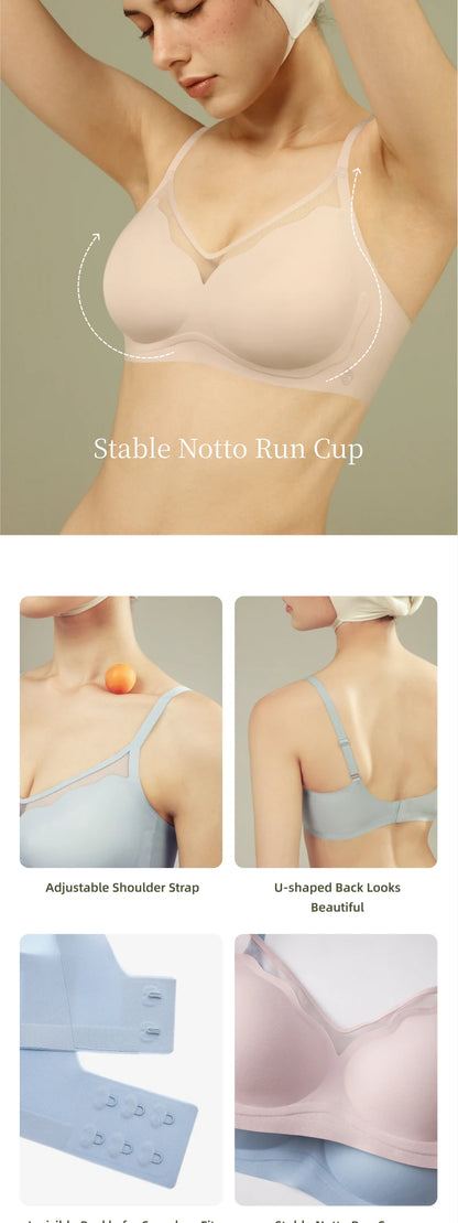 Push Up Bra Wireless Seamless Bra - Breathable Everyday Supportive Bralette