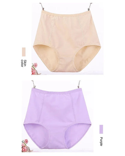 6XL Super Plus Size Women Underwear High Waist Cotton Breathable Lace Trim Panties Postpartum Big Size Ladies Underwear