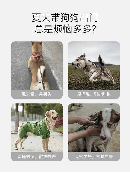 Summer Cooling Vest Style Dog Harness Breathable Leash for Small Medium Large Dogs Golden Retriever