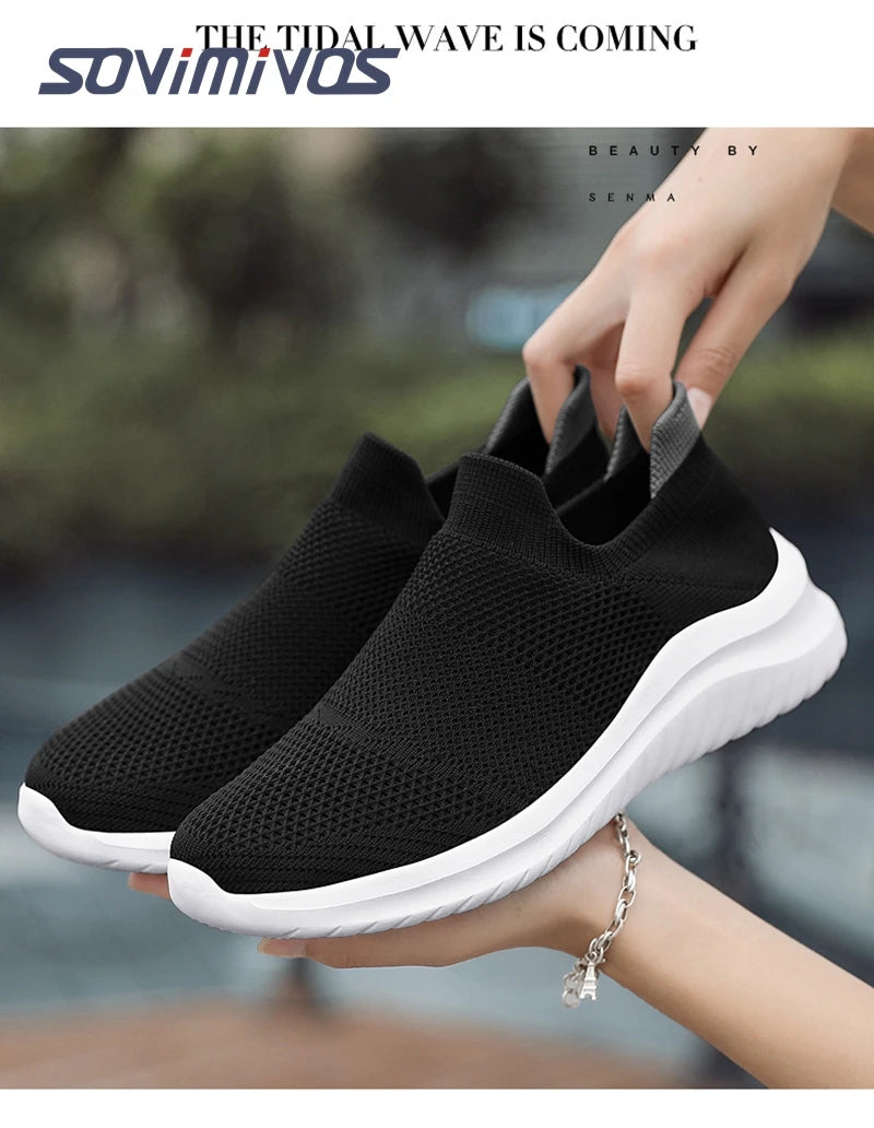 Outdoor Super Light Men Sneakers Fashion Breathable Running Sport Shoes Quality Slip-on Unisex Athletic Footwear 2022 Hot Sale
