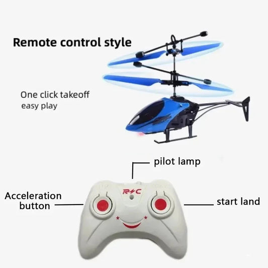 Rechargeable Mini RC Drone - Safe Fall-Resistant Helicopter Toy for Kids No Remote Control Battery - ZOOMNSTORE