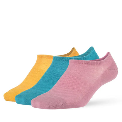 Merino Wool Athletic Socks - No Show Ankle Breathable Mesh, Toe Heel Reinforcement