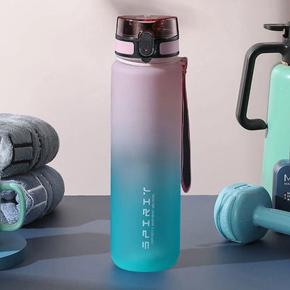 Gradient Water Bottle - Choose Your Size 1000ml/600ml/750ml - Perfect for Outdoor Camping Gym Ideal Holiday Gift for Birthday