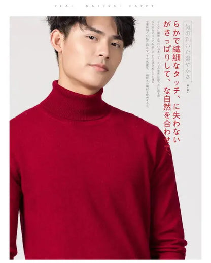 Cashmere Cotton Blend Turtleneck Men Jumper 2025 Autumn Winter Wram Clothes Vetement Homme Pull Homme Hiver Man Pullover Sweater