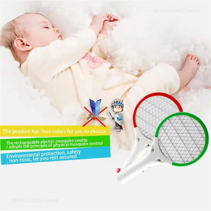 USB Car Mini Electric Mosquito Swatter Summer Mosquito Insect Racket Killer Rechargeable Handheld Bug Zapper for Bedroom