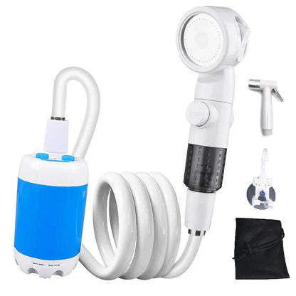 Outdoor Shower Portable Handheld Rechargeable Gentle Pet Bath Sprayer for Dogs and Cats Versatile Water Pump for Car Wash Garden Watering and Flower Care Cordless Low Energy Bath Grooming Equipment Kit