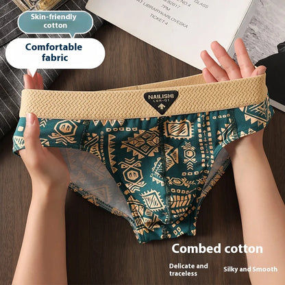 New Men's Triangle Underpants Fine Cotton Sexy Comfortable Underpants Teenage Underpants Boys Triangle Underpants Head Shorts