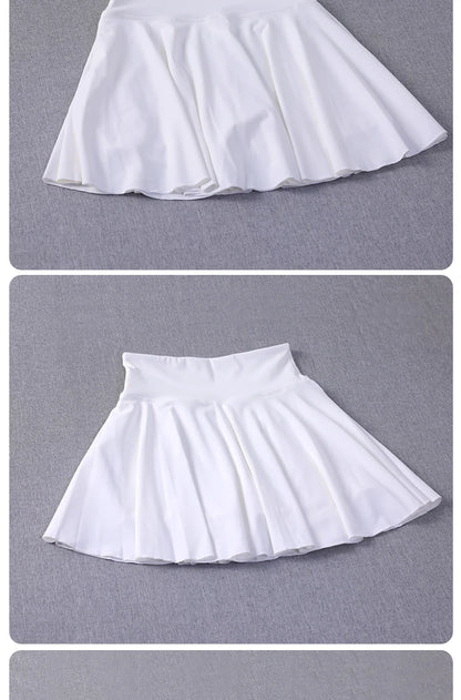 Yoga Wear Athletic Skorts Running Workout Sports Skirts High Waisted Pleated Tennis Skirt for Women