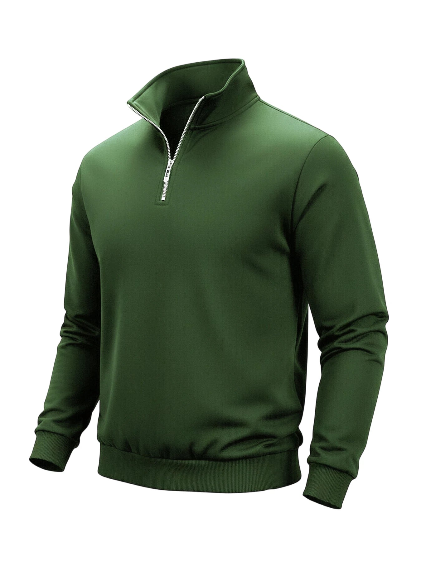 Spring Autumn Men's Half Zipper Sweatshirts Solid Color Turtleneck Pullover Sweaters Men Outdoor Long Sleeve Top Streetwear