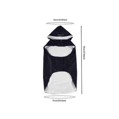 9 Sizes Dog Raincoat Small Medium Large Dogs Waterproof Hooded Jacket Rain Clothes with Reflective Stripe Outdoor Accessories