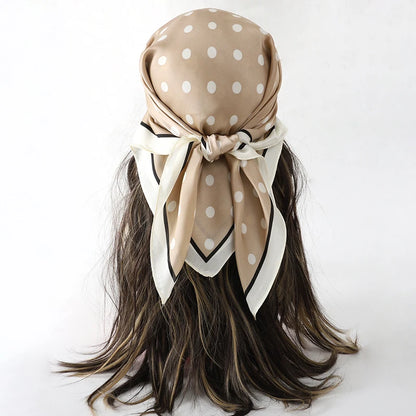Luxury Silk Head Scarf - Soft Summer Foulard Bandana for Women