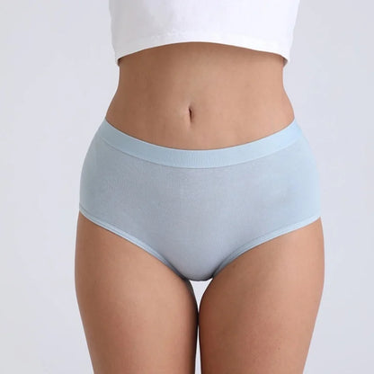 5Pcs/Set Women Cotton Panties High Waist Tummy Control Panties Solid Color Underwear Female Underpants Sexy Lingerie M-3XL