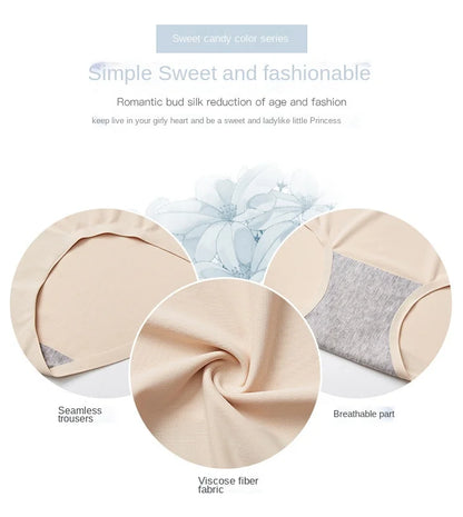 Plus Size women seamless Panties ice silk smooth soft Sexy Underwear Women High Waist Ultrathin Breathable underpants 50-100kg