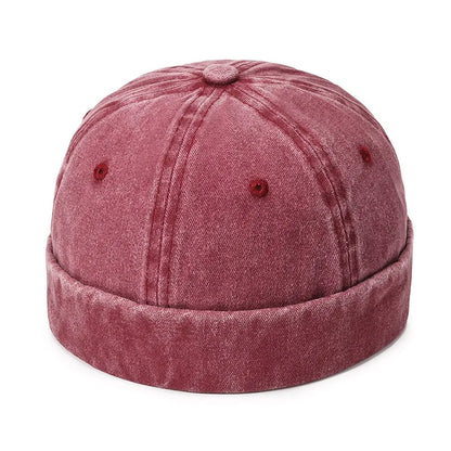 Denim Docker Cap – Brimless Sailor Beanie, Adjustable