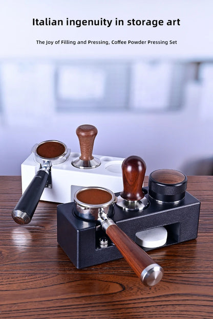 Espresso Tamper Holder | Multifunction Coffee Tool with ABS Stand & Knock Box