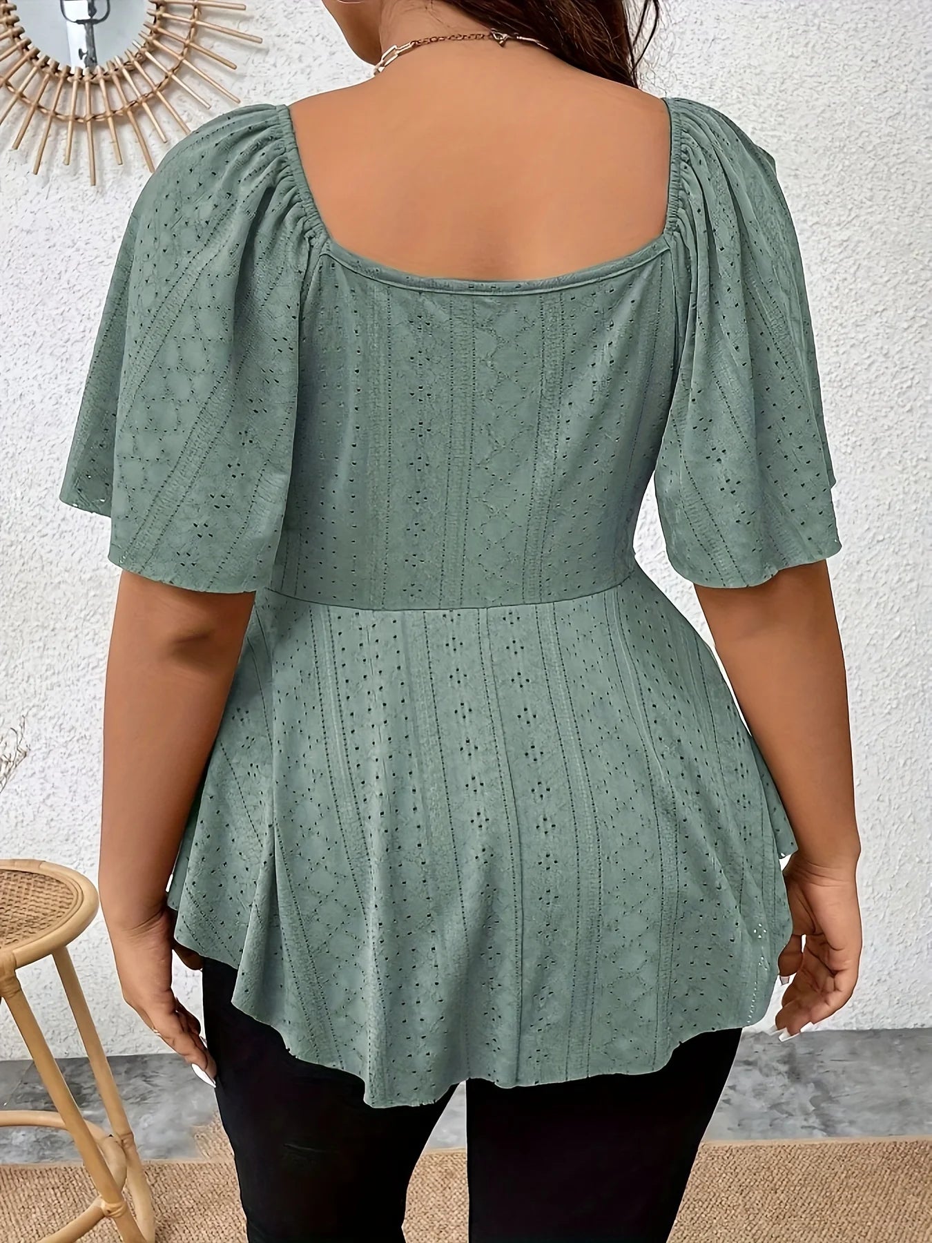 Plus Size Summer T Shirt - Women's Casual Tops | Loose V Neck Tee, Office Wear