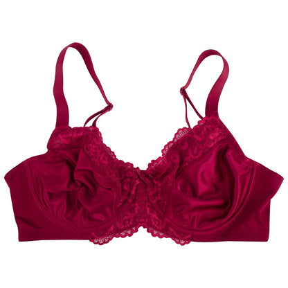 Sheroine Underwire Women Bras Lace Floral Minimizer Full Coverage Non Padded Unlined Everyday Comfort Support T-Shirt Bra