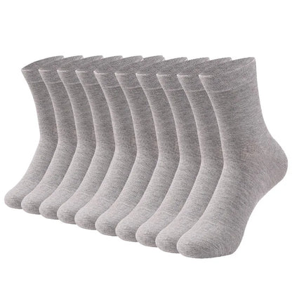 Mens Cotton Crew Socks - 10 Pairs Casual Business Breathable Size 38-45