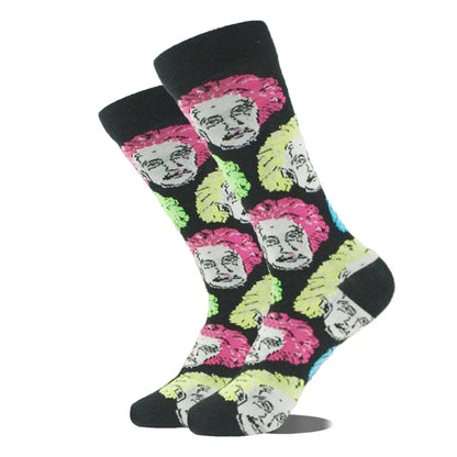 Funny Alien Shark Cotton Socks - Unisex Novelty Crew Socks