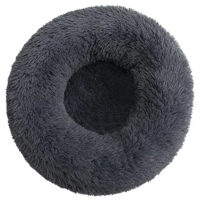Round Pet Bed - Large Dog Bed Soft Plush Dog House Cozy Winter Sleeping