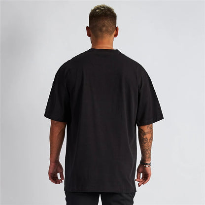 Plain 100% Cotton 220 Gsm Crew Neck Half Sleeve T-shirts for Men Casual Summer Oversized T-Shirt for Daily Wear Vacation Resorts