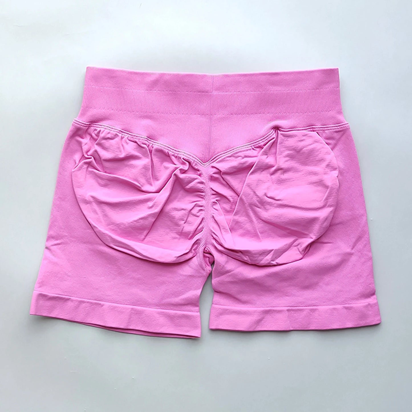 Women Gym Shorts - High Waisted Seamless Workout Shorts With Scrunch Butt Design