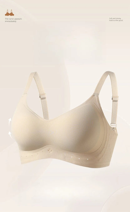 Seamless Push-Up Bra - Wireless Comfortable Jelly Bra with Adjustable Straps