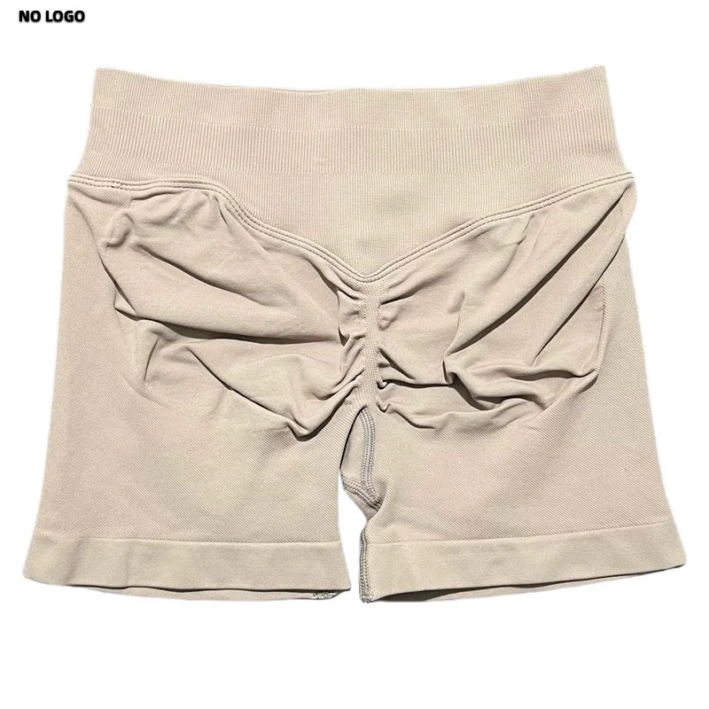 Women Sports Shorts - Low Waist Elastic Band Gym Biker Scrunch Fitness 4.5''