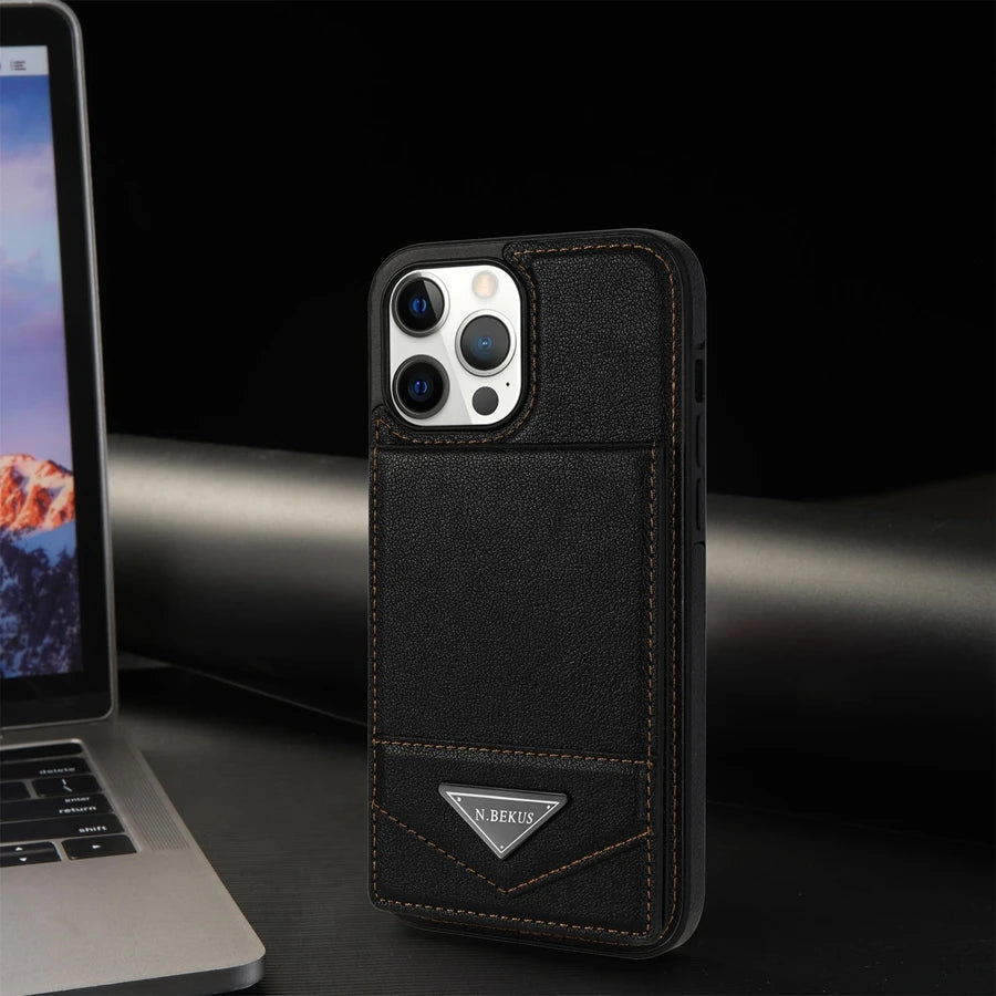 Wallet Magnetic Flip Sidestick Hardware Anti-theft Brush Leather Case For iPhone 17 Air 16e 16 Pro Max 15 Plus 14 13 12 11 XR
