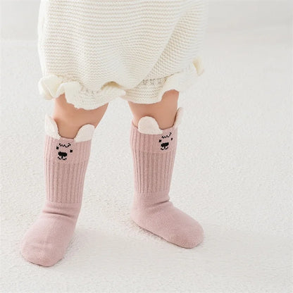 Cute Kids Socks For Girls Boys Soft Cotton Baby Toddler Boy Girl Sock Cartoon Children's Short Socks Autumn Winter 0-8Years New