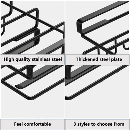 Under Cupboard Organizer Rack - Kitchen Storage Rack with Cutting Board Holder & Paper Towel Hanger
