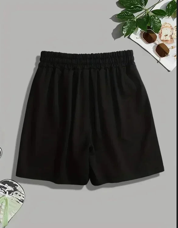 Men's Solid Color Fashionable Shorts, Suitable for Summer Wear, Y2K Sports Street Style Clothing