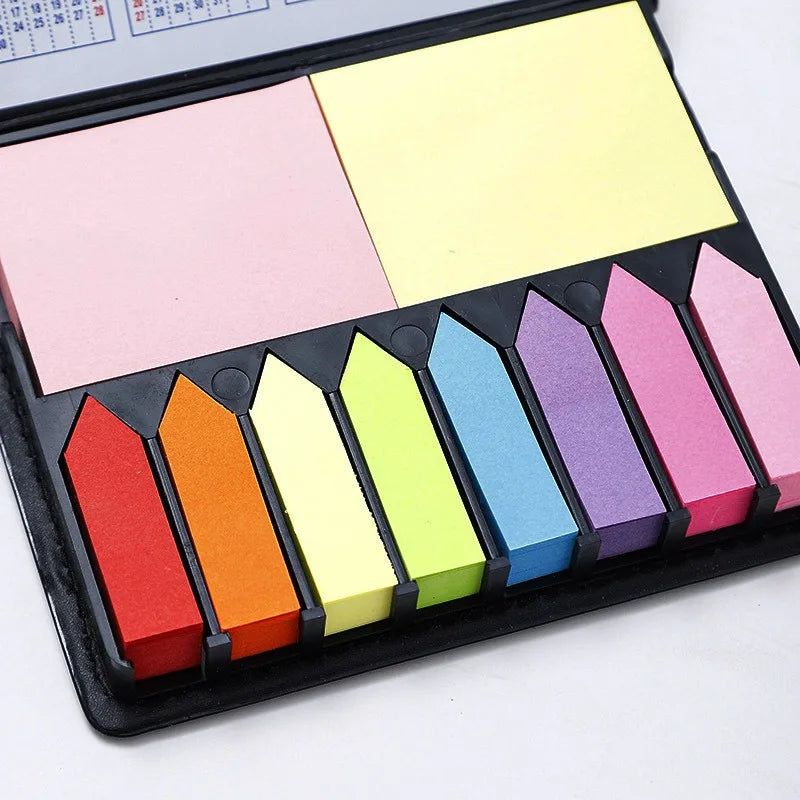 2026 New 1 Set of Colorful Convenience Stickers Organization Multi-Color Stickers Set Leather Packaging Box Calendar