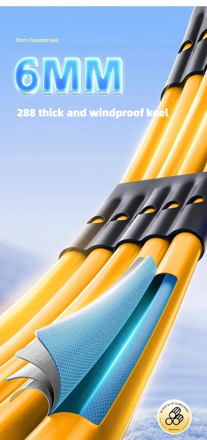 Stormproof Windproof Automatic Folding Rain Umbrella for Men, Large Strong Reinforced 288 Bone, Sun UV UPF50+ Parasol