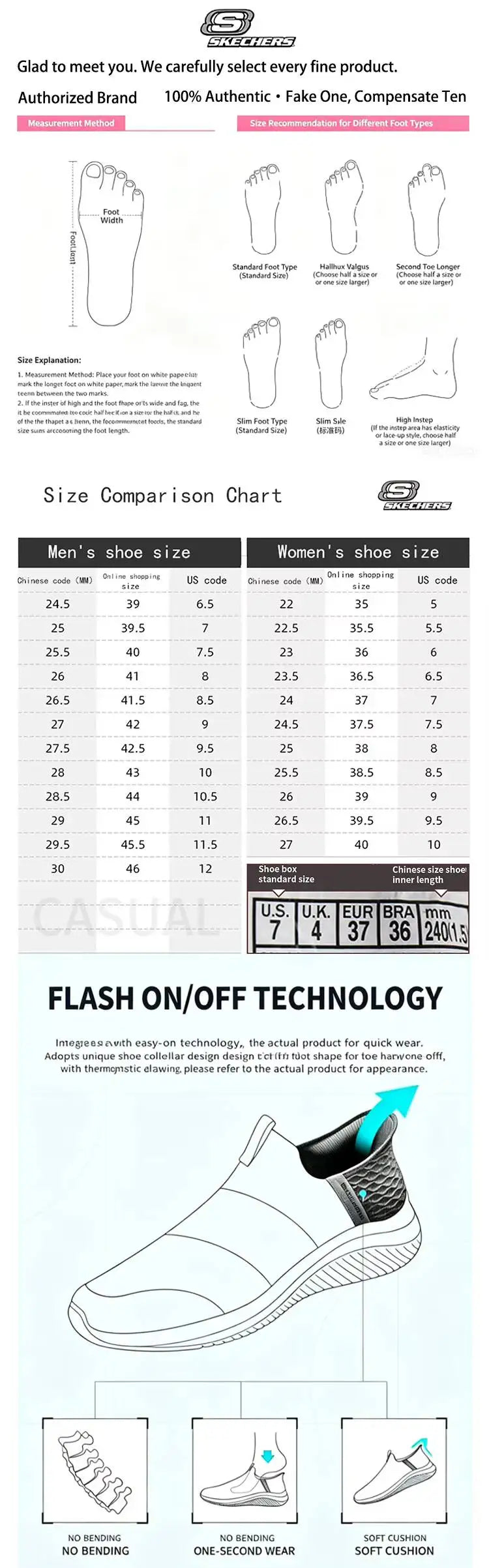 Hot HOT Skechers Women's Slip-On Walking Shoes, Lightweight Soft-Soled Casual Mom Shoes124847-OWHT